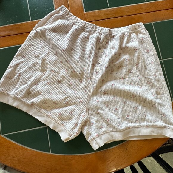 Vintage Victoria's Secret Pink Floral Thermal Henley Small - Picture 6 of 8